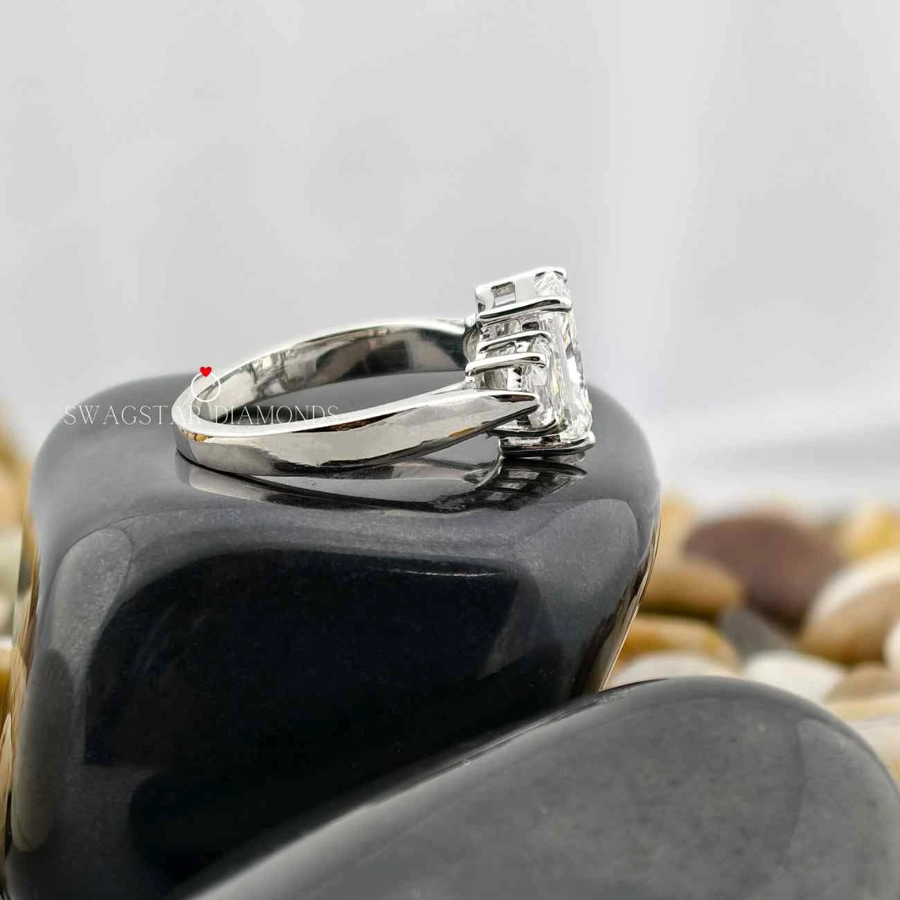Radiant Cut Wedding Engegament Ring 