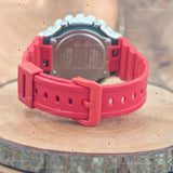 Red Silicon Belt Flower Moissanite Watches