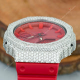 Red Silicon Belt Moissanite Watches