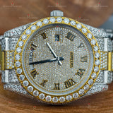 Roman Dial_ Two Tone Moissanite_Watches