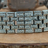 Roman Numeric Bezel Dial Moissanite Watch.