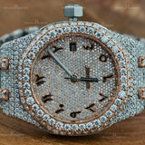 Rose Gold Plated Moissanite Watch.