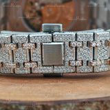 Rose Gold Plated Moissanite Watch For Mens