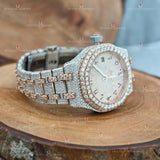 Rose Gold Plated Moissanite Watches.
