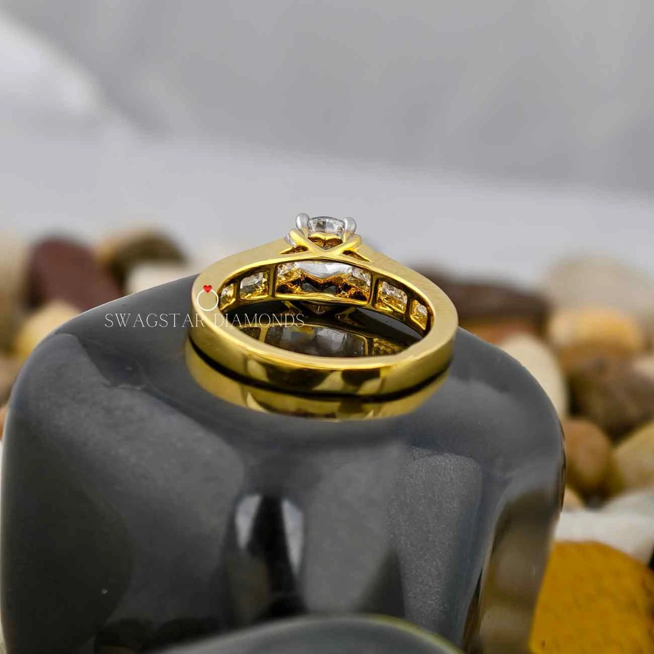 Round Cut Channel Set Diamond Ring