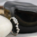 Round Cut Cluster Engagement Ring