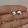 Round Cut Diamond Bezel Set Earring