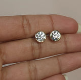 Round Cut Diamond Bezel Set Earring