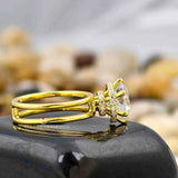 Round Cut Double Band Ring