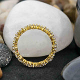 Round Cut Full Eternity Band Engagement Ring