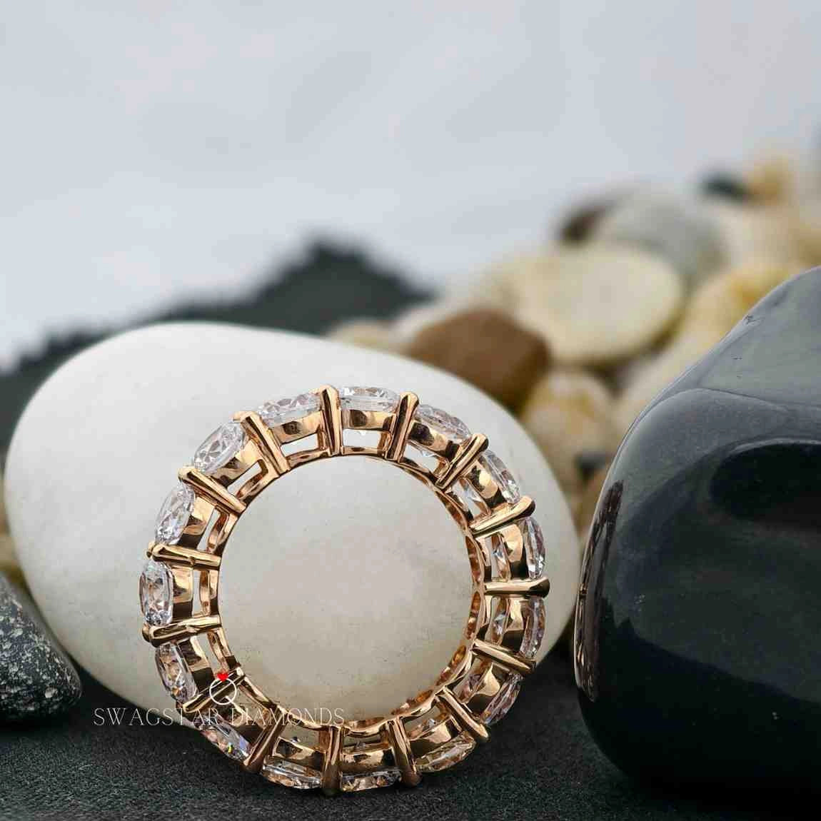 Round Cut Full Eternity Band Ring