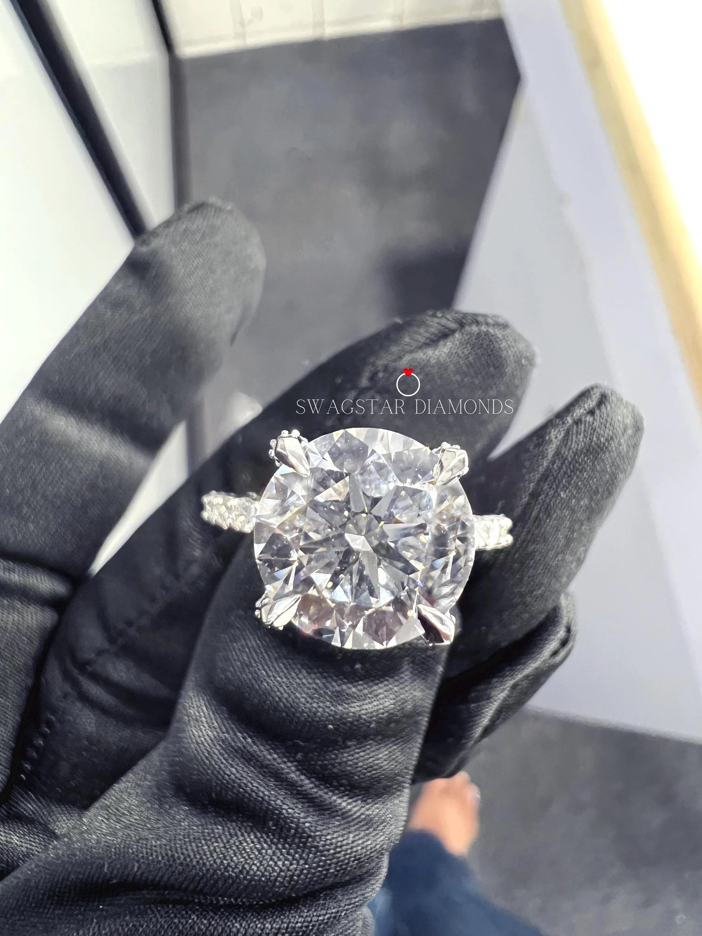 Round Cut Lab Diamond Solitaire Ring