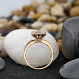 Round Cut Lab Diamond Twisted Shank Ring