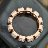 Round Cut Millgrain Bezel Set Full Eternity Band
