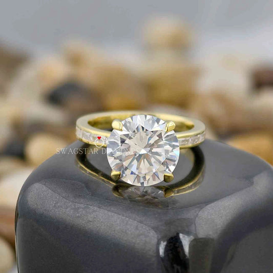 Round Cut Pave Ring
