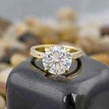 Round Cut Pave Ring
