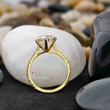 Round Cut Pave Setting Ring