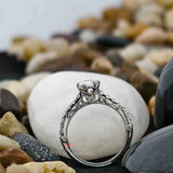 Round Cut Pave Setting Rings