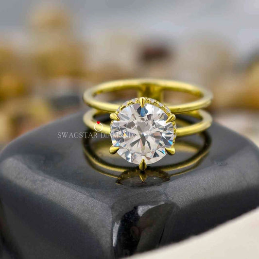 Round Cut Solitaire Ring For Her
