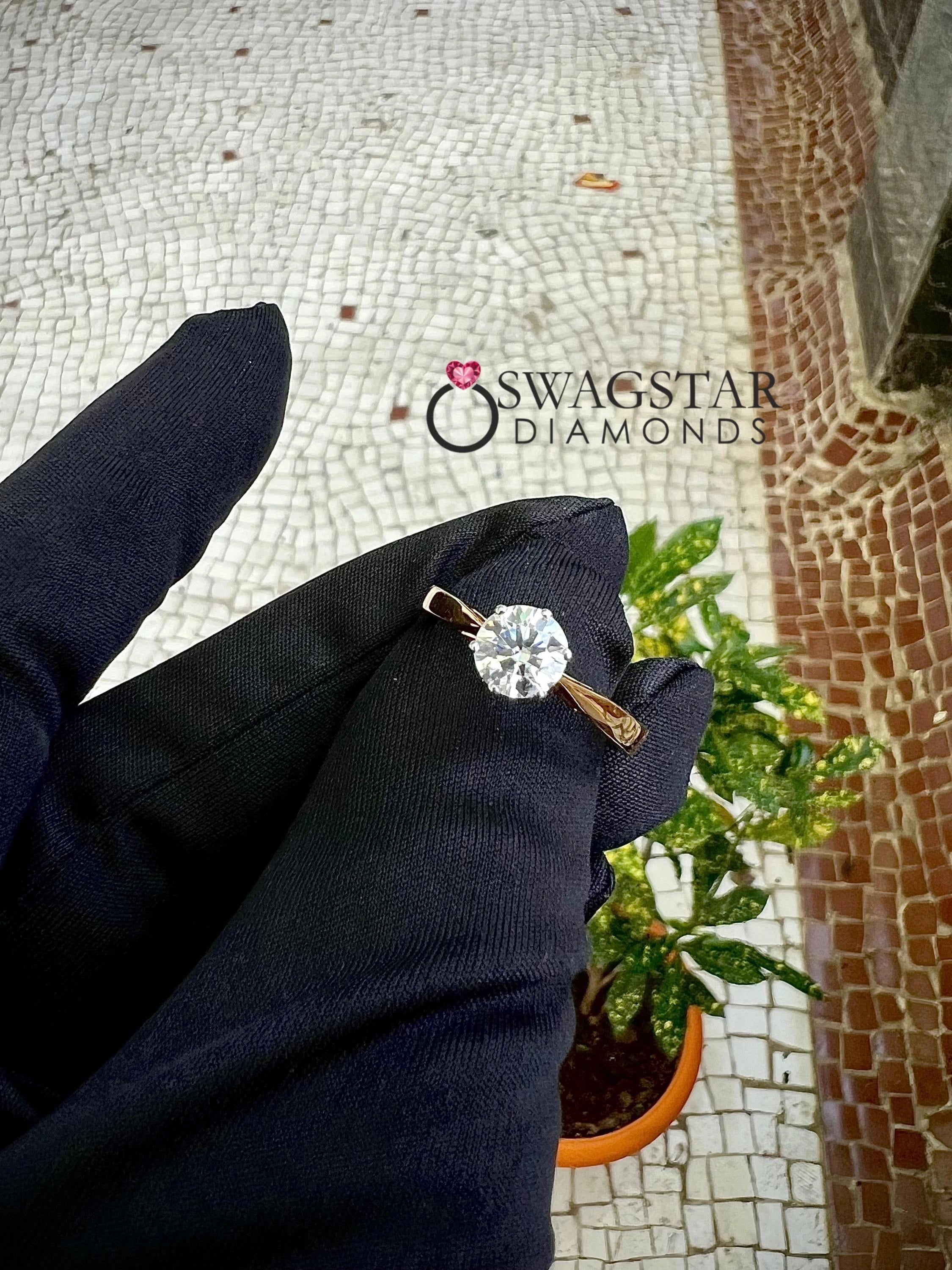 Round Cut Solitaire Womens Ring