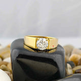 Round Cut Thick Band Unisex Ring