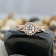 Round Cut Twisted Band Rings