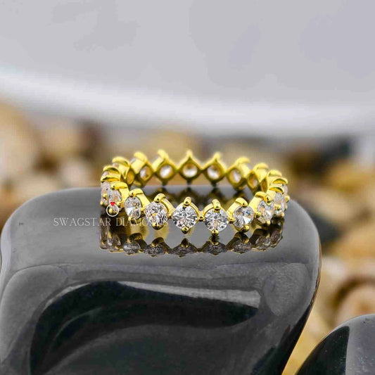 Round Full Eternity Stack Band