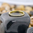 Round Lab Diamond Half Eternity Band