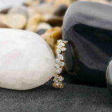 Round Marquise Cut Eternity Wedding Band