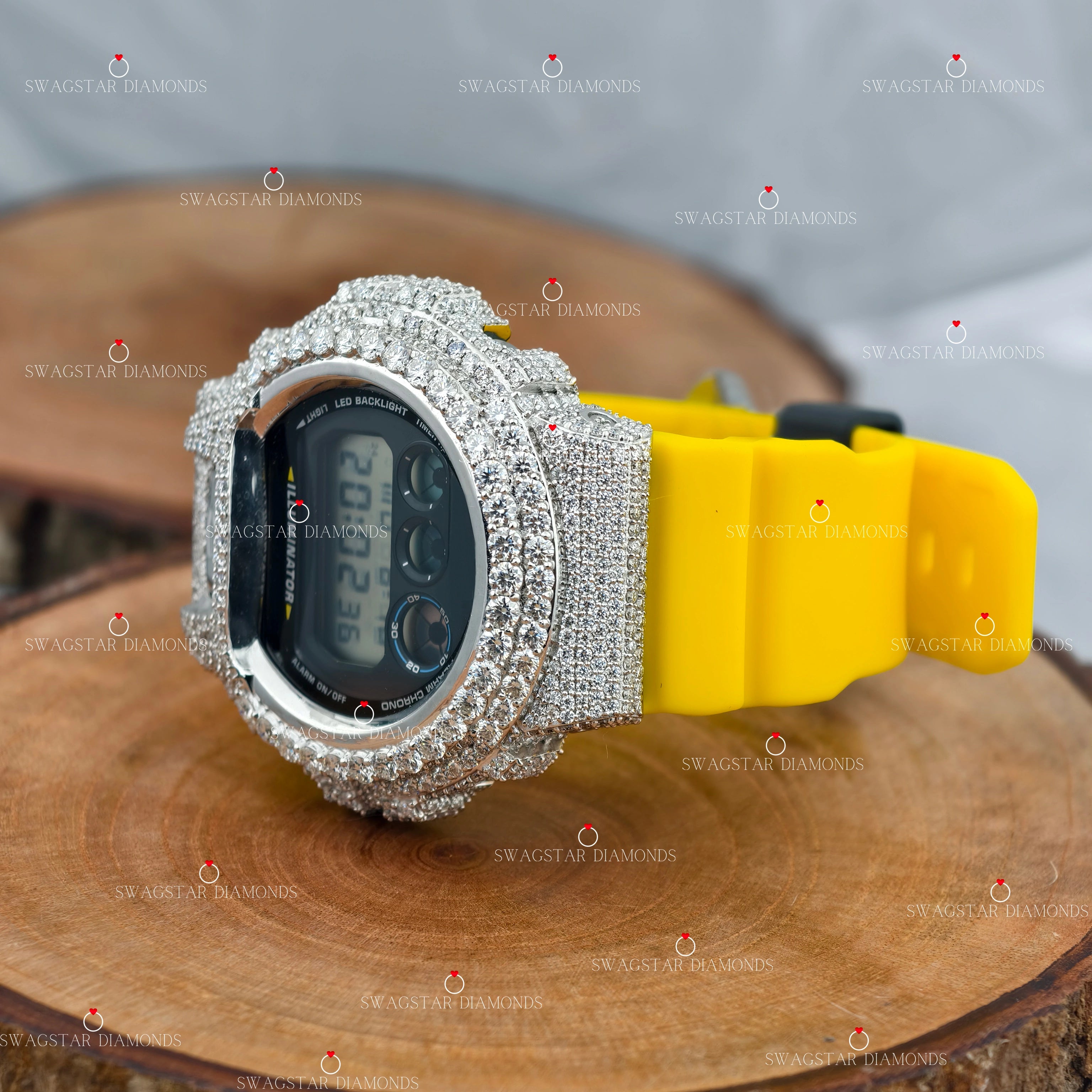 Silicon Band Moissanite Watch