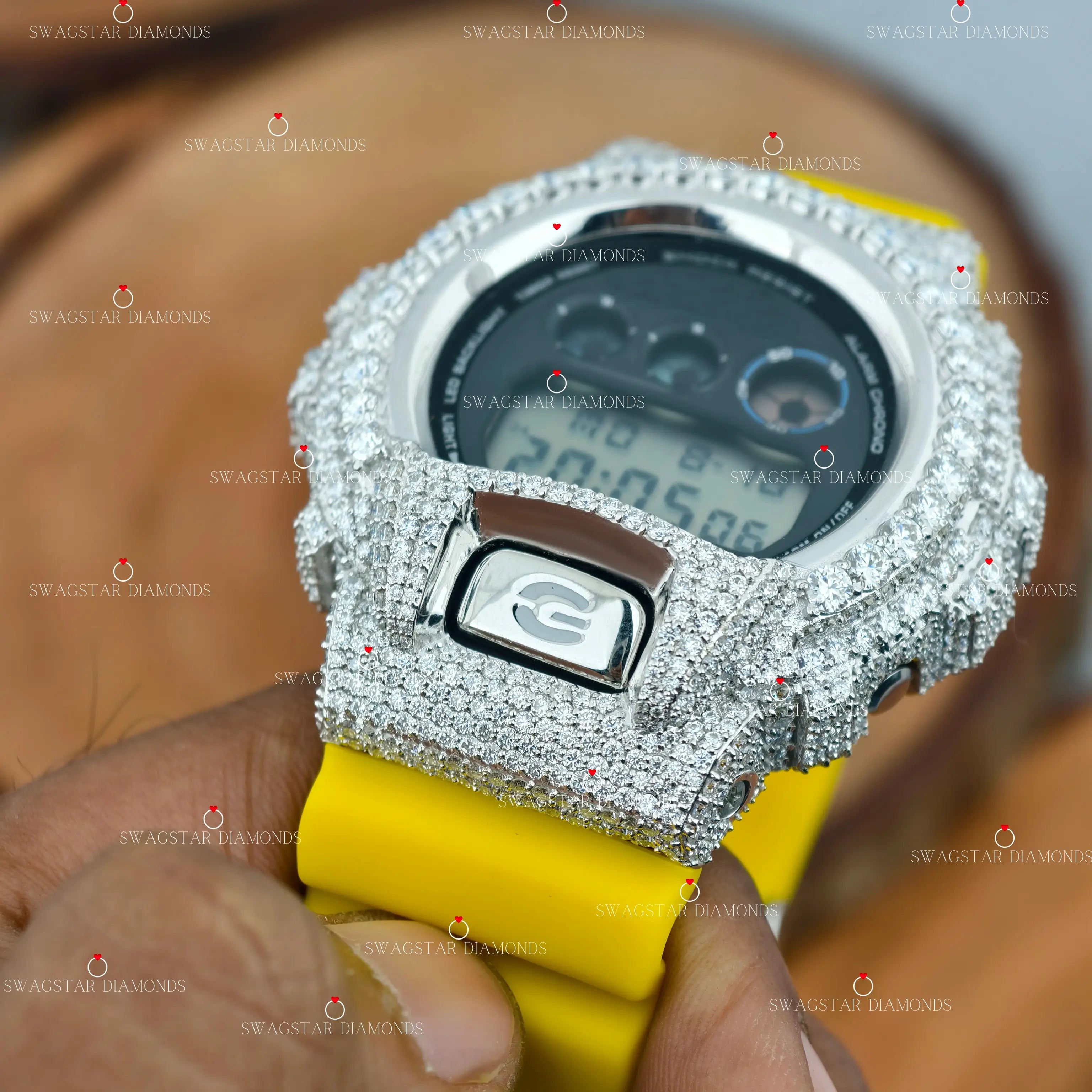 Silicon Band Moissanite Watchs For Him