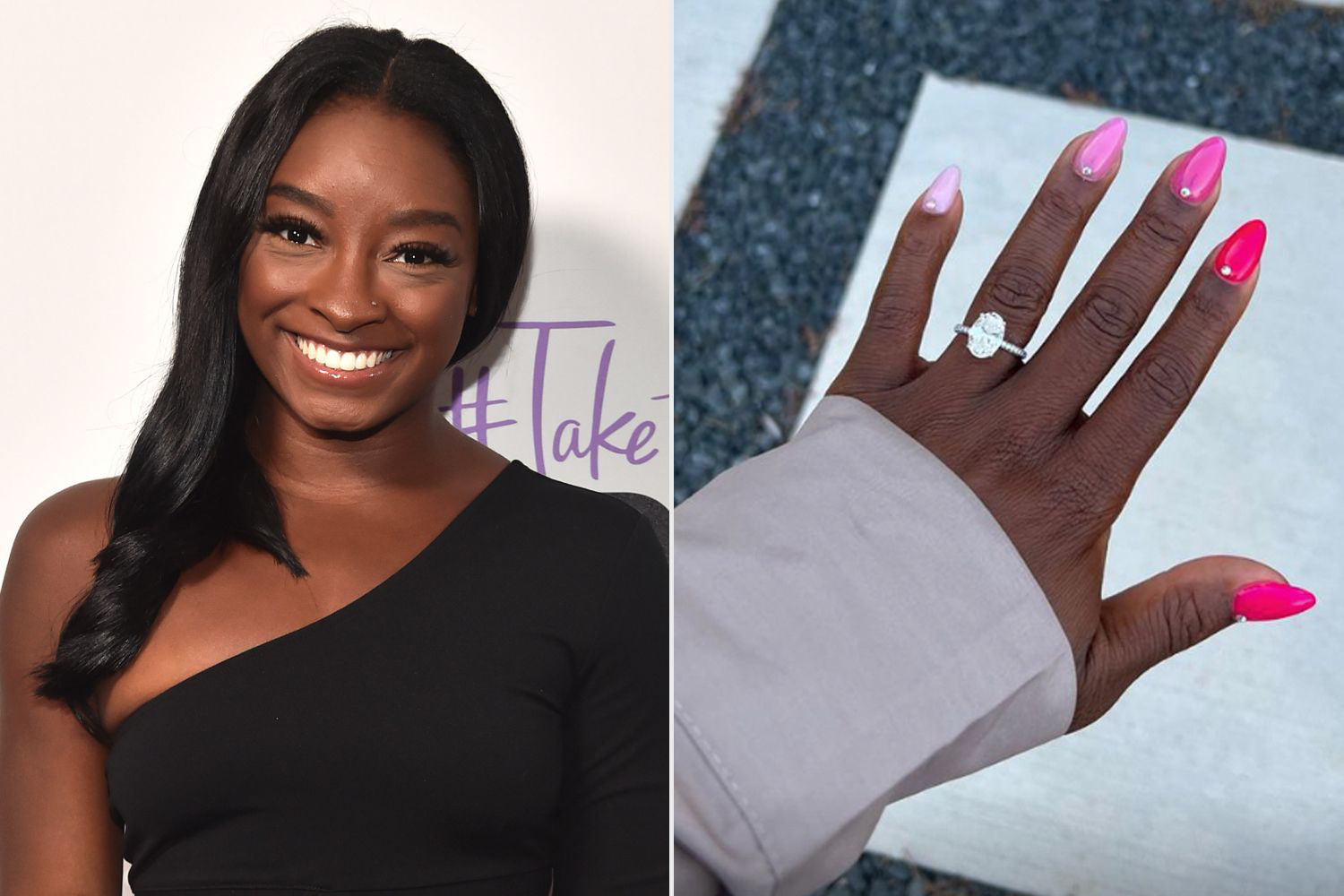 Simone Biles Celebrity Engagements Ring