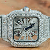  Skeleton Dial Men Moissanite Watch
