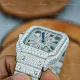 Skeleton Dial Men Moissanite Watch for gifts