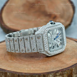  Skeleton Dial Men Moissanite Watches