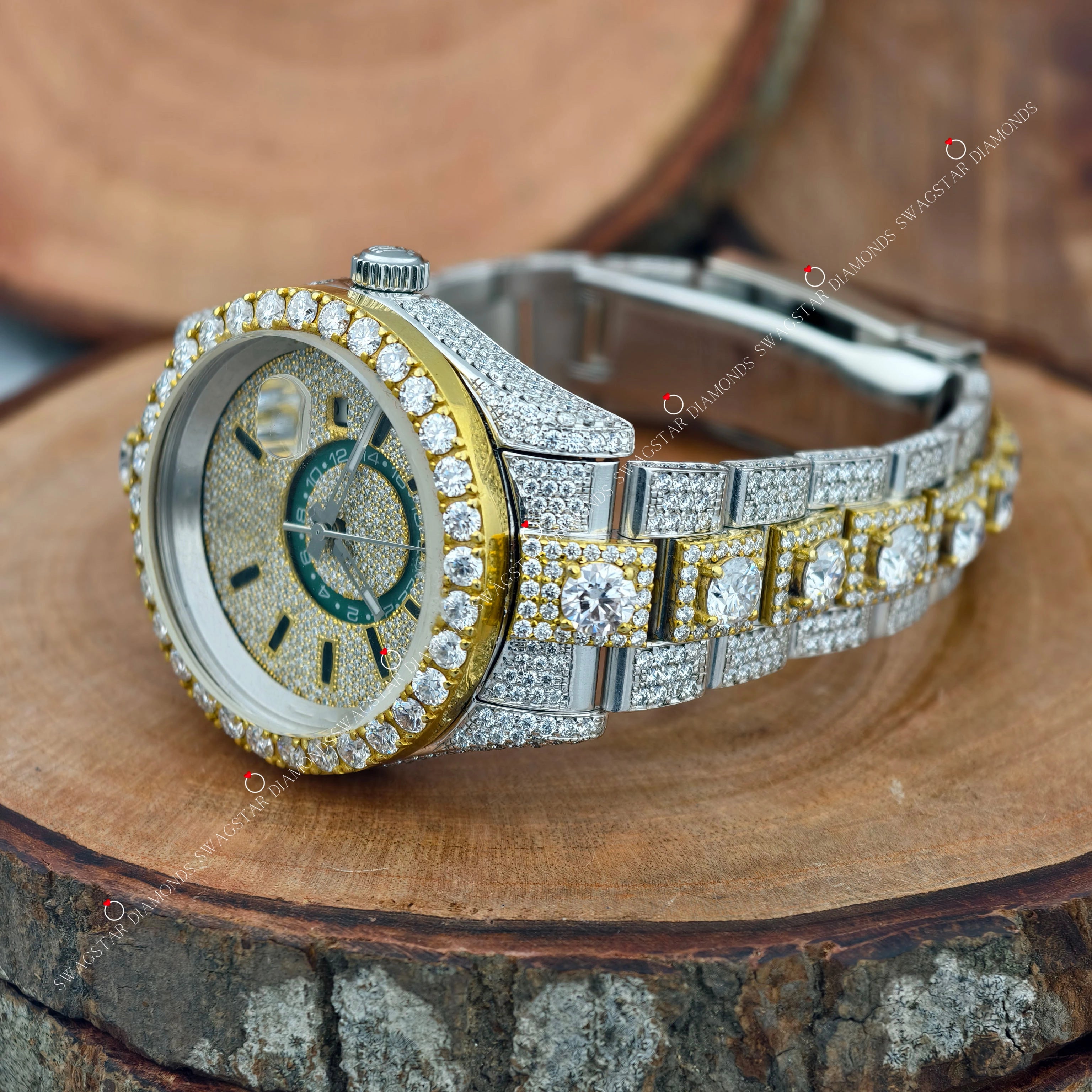 Sky_Dweller_Moissanite_Two_Tone_Watches
