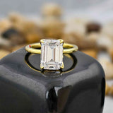 5 CT Emerald Cut Lab Grown Diamond Sofia Richie Engagement Ring