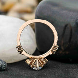 Solid Rose Gold Diamond Ring