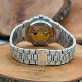 Stainless Steel Moissanite Watch For Mens