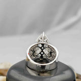 Teardrop Wide Band Luxury Wedding Ring