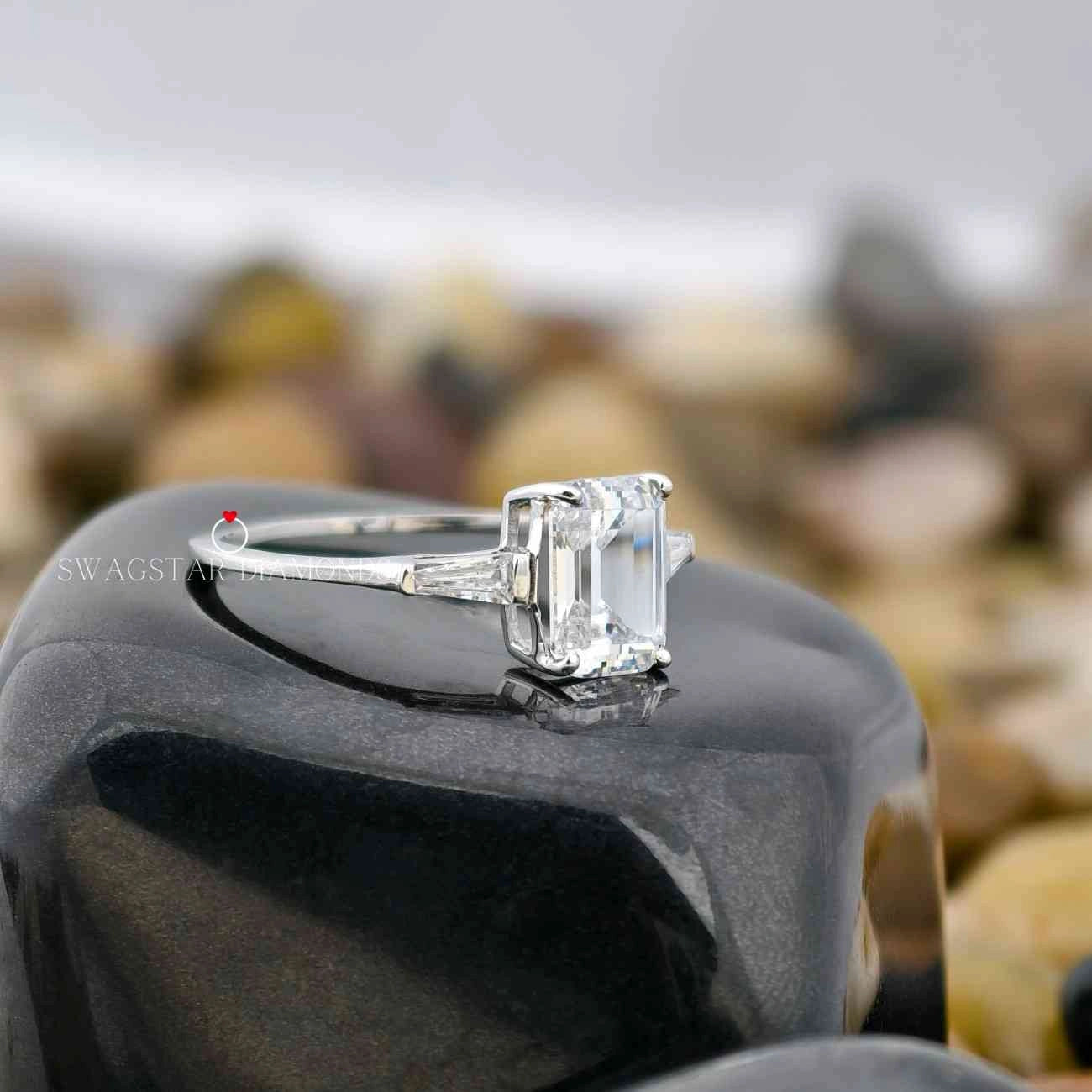 Three Stone Lab Diamond Ring