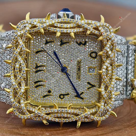 Throne Leaf Style Moissanite Watch