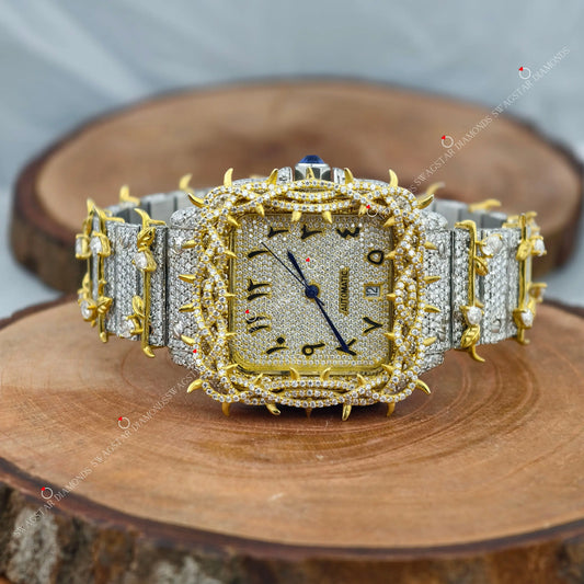 Throne Leaf Style Moissanite Watchss
