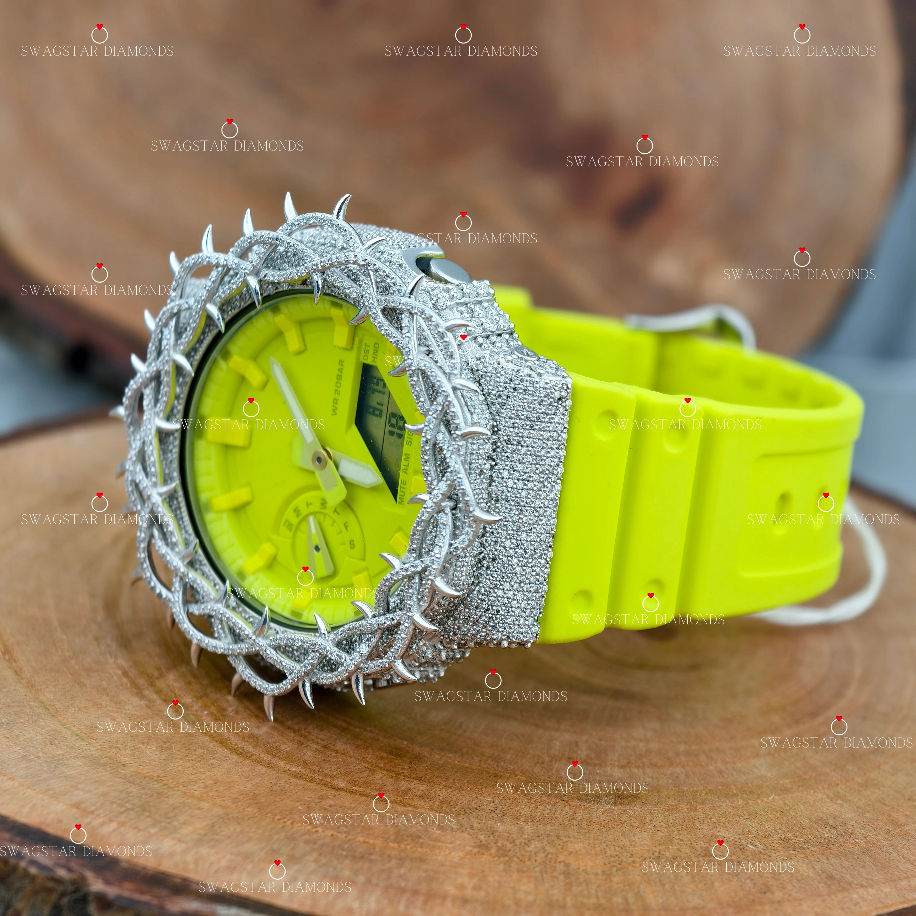 Throne Style Moissanite Watch 