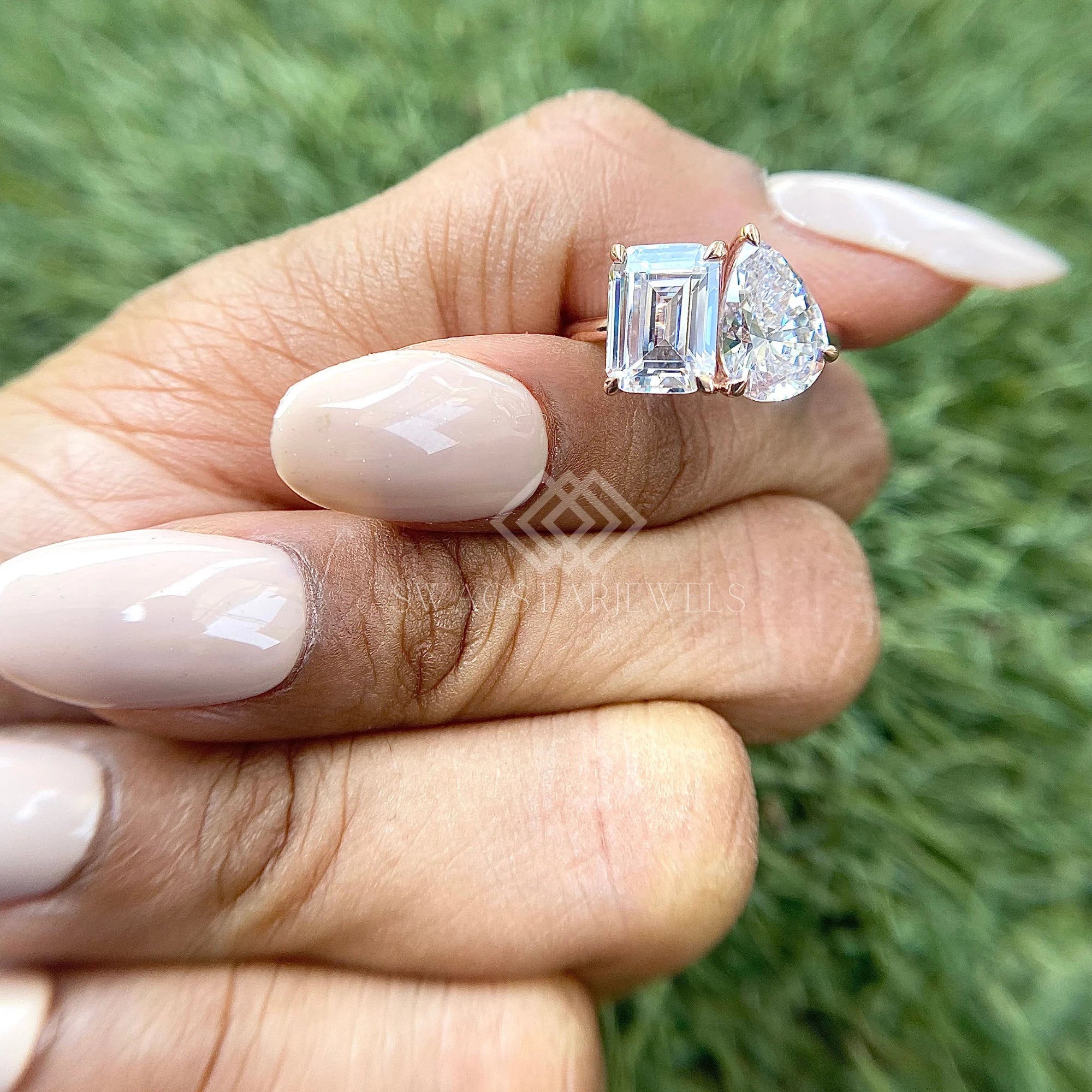 Toi Et Moi Lab Diamond Engagement Ring