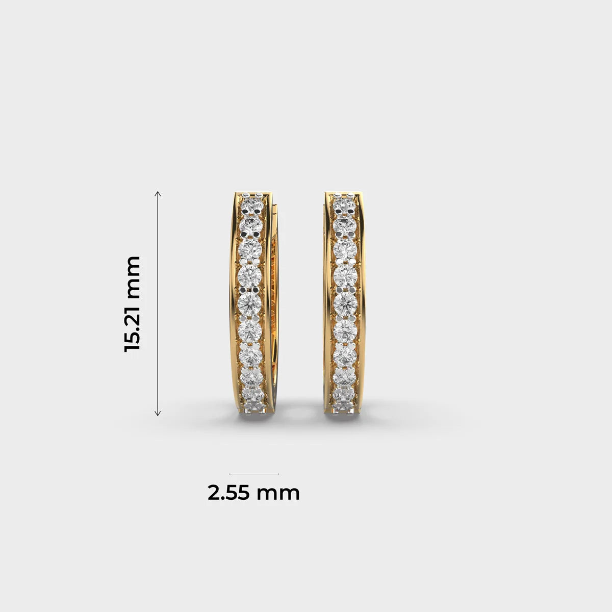 Trendy Lab Grown Diamond Hoop Earring