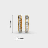 Trendy Lab Grown Diamond Hoop Earring