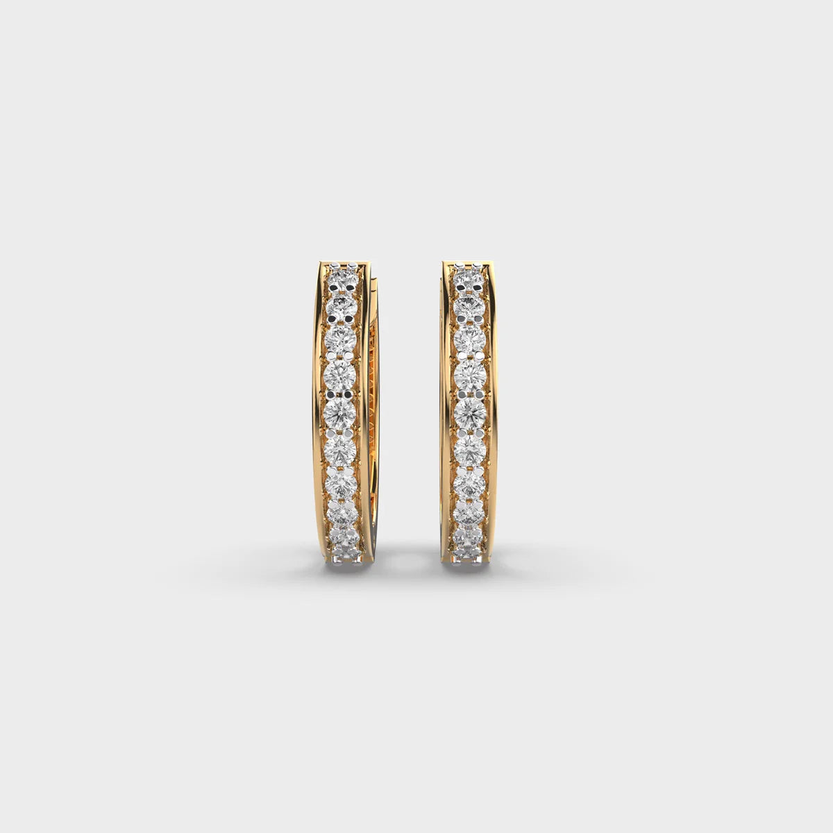 Trendy Lab Grown Diamonds Hoop Earring