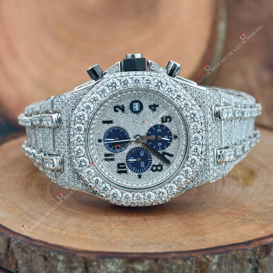 Trendy Multi Chrono Moissanite Watch