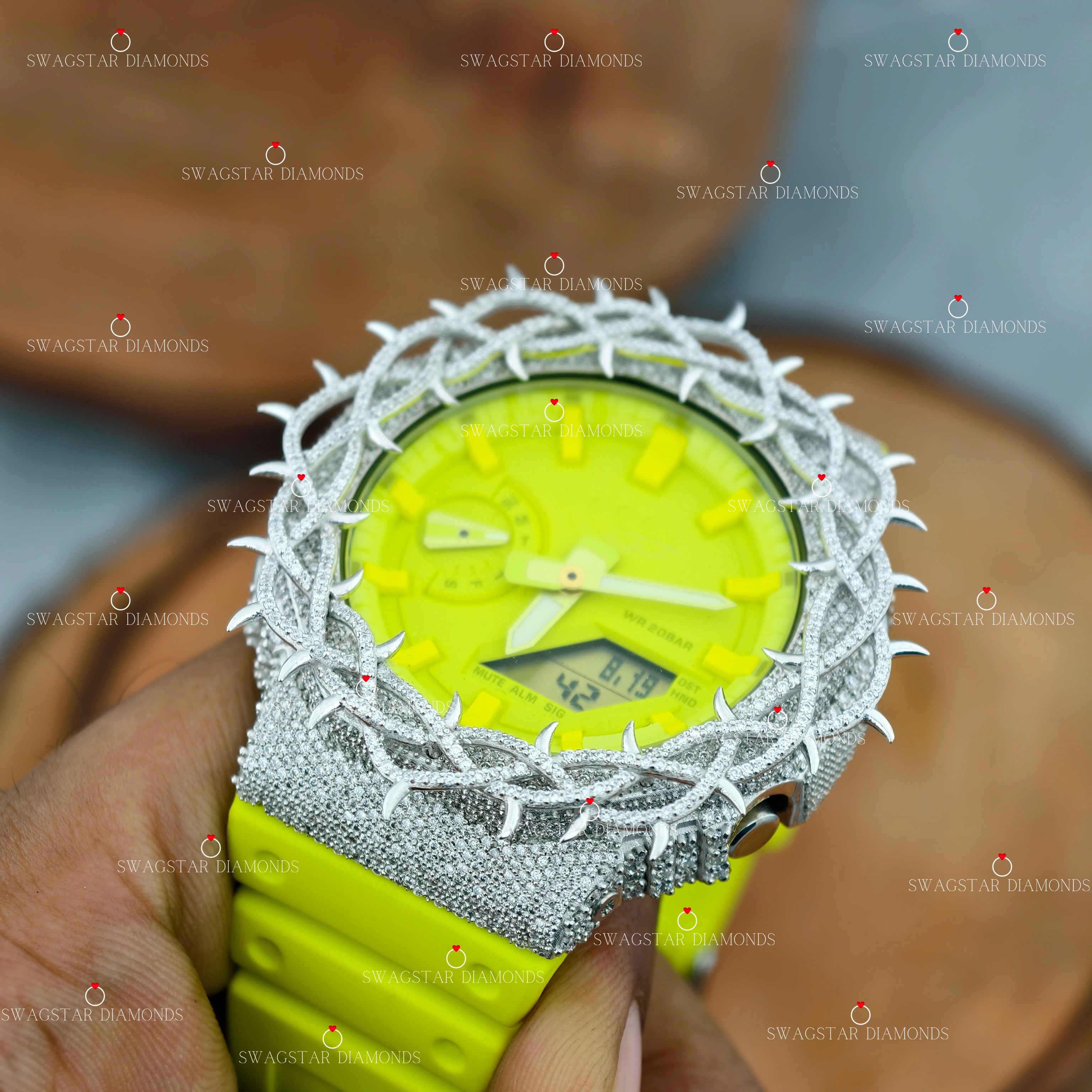 Trendy Throne Style Moissanite Watches